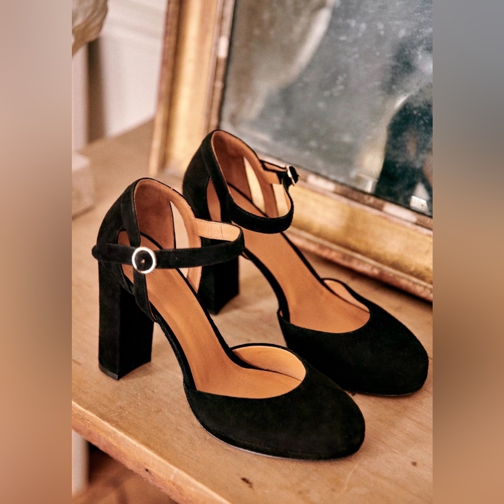 Sezane Katie Mary Janes Noir. - Size 35